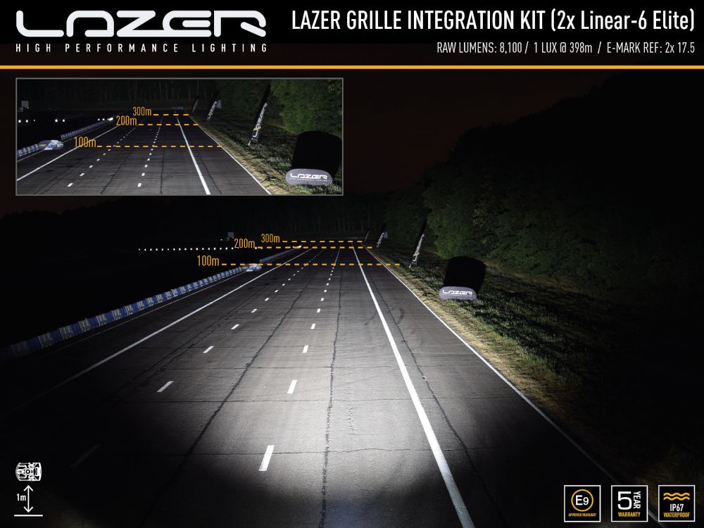 LAZER LAMPS ISUZU D-MAX (2021+) MOUNTING KIT WITH LINEAR 6 ELITE